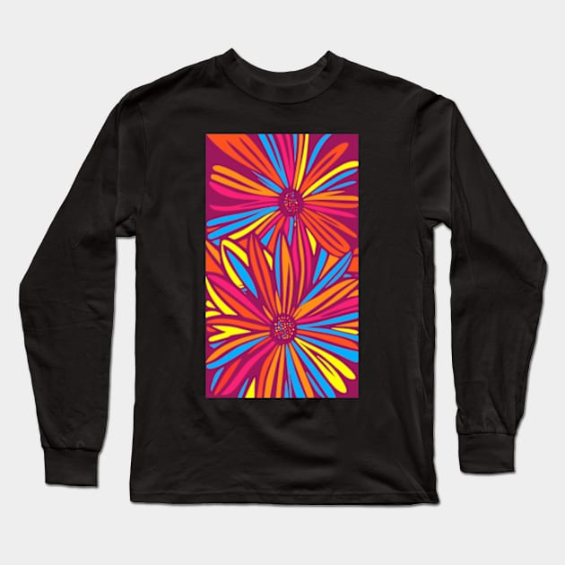 Wild Flowers Long Sleeve T-Shirt by ArtFactoryAI